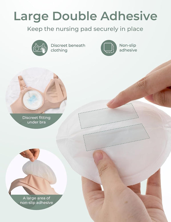Momcozy Bamboo Fiber Disposable Nursing Pads, 100% Natural Materials