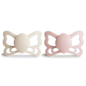 FRIGG Butterfly Silicone Pacifier 6 18M 1-Pack Cream