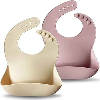 Moonkie Silicone Baby Bibs – Waterproof, BPA-Free Feeding Bibs (2-Pack)