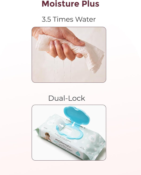 Momcozy Baby Wipes 99% Water Based, Unscented & Hypoallergenic