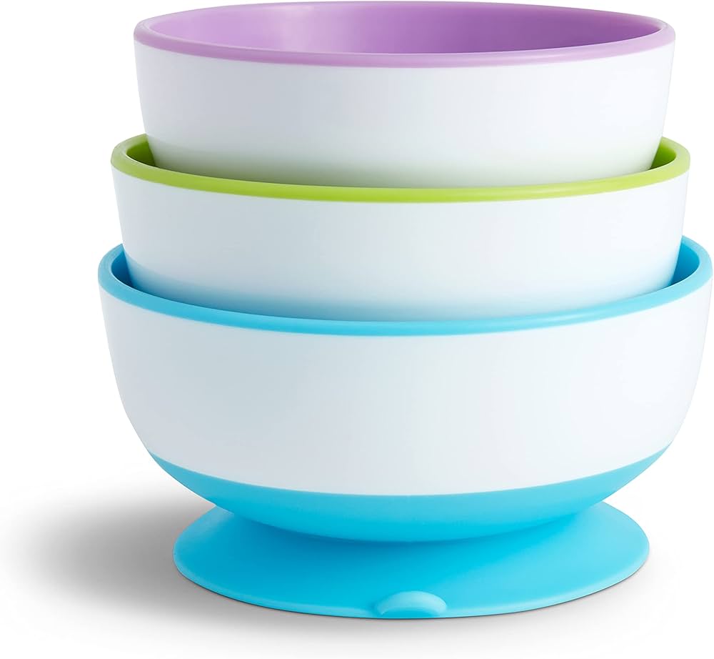 Munchkin Super Suction Bowl Set, Spill-Proof Feeding Bowls