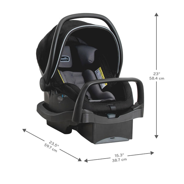 Evenflo® Pivot Xpand™ Modular Travel System with LiteMax™ Infant Car Seat – Ayrshire Black