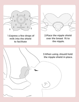 Momcozy Breastfeeding Nipple Shields with Storage Case – Soft Silicone Nursing Shields