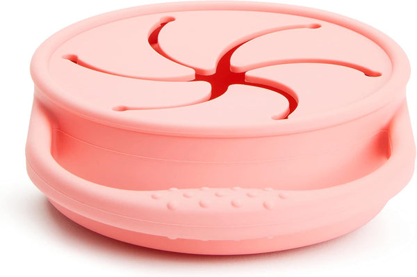 Munchkin C’est Silicone! Collapsible Snack Catcher with Lid Toddler Food Cup