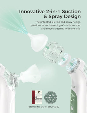 Momcozy BreezyClear™ 2-in-1 Electric Nasal Aspirator for Baby with Spray