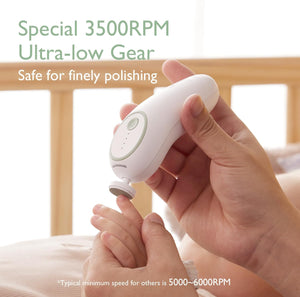 Momcozy Rechargeable Electric Baby Nail File – 7-in-1 Silent Trimmer with LED Night Light