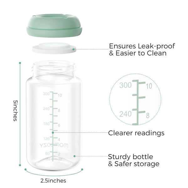 Momcozy Natural Baby Bottle, Wide-Neck, BPA Free Breast Milk Container