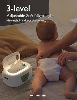 Momcozy Smart Baby Wipe Warmer – Top-Heating Dispenser with Built-in Night Light