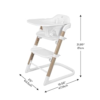 Evenflo rightseat multistage high chair sea salt white