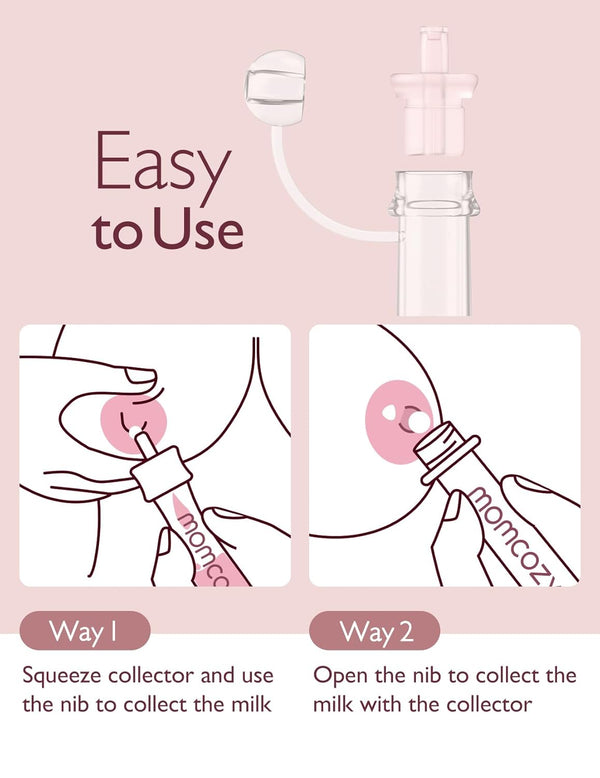 Momcozy Reusable Colostrum Collector - 100% Food-Grade Silicone Storage & Feeding Kit