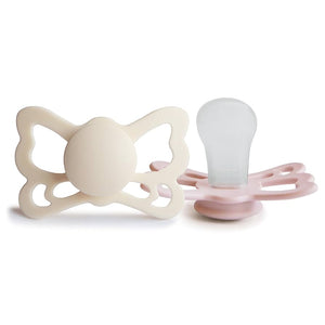 FRIGG Butterfly Silicone Pacifier 6 18M 1-Pack Cream