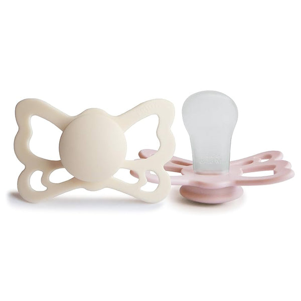 FRIGG Butterfly Silicone Pacifier 6 18M 1-Pack Cream