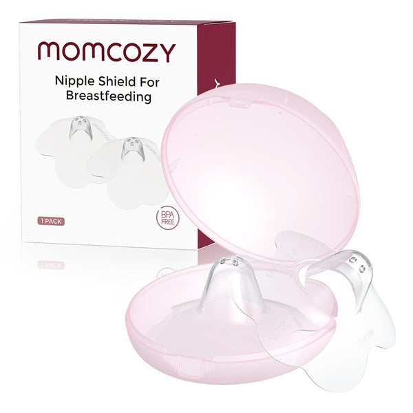 Momcozy Breastfeeding Nipple Shields with Storage Case – Soft Silicone Nursing Shields