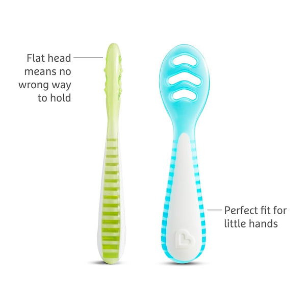 Munchkin Gentle Dip Baby Spoons for Self Feeding and Baby Led Weaning