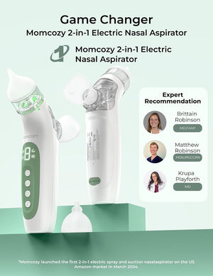 Momcozy BreezyClear™ 2-in-1 Electric Nasal Aspirator for Baby with Spray