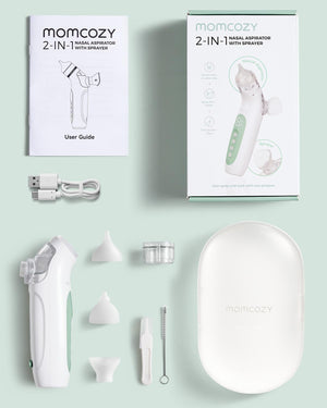 Momcozy BreezyClear™ 2-in-1 Electric Nasal Aspirator for Baby with Spray