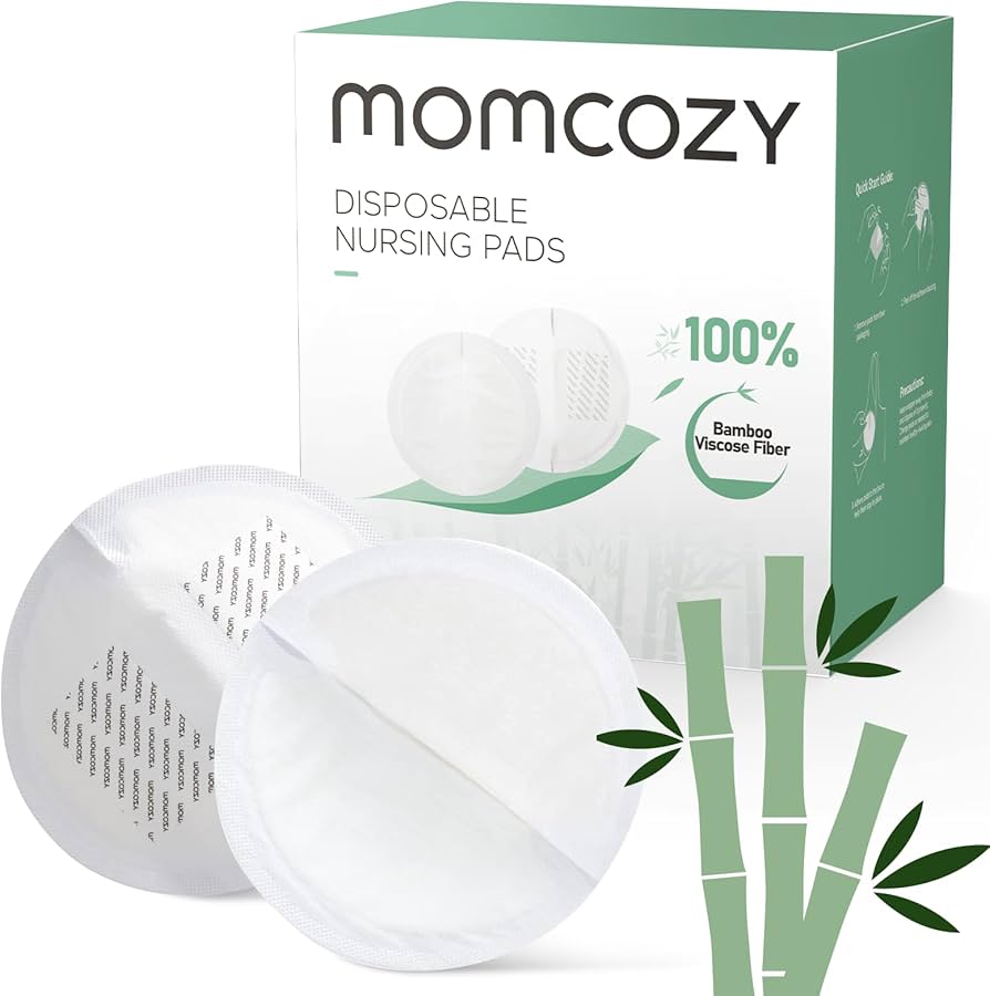 Momcozy Bamboo Fiber Disposable Nursing Pads, 100% Natural Materials