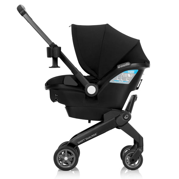 Evenflo® Shyft™ DualRide™ Infant Car Seat - Stroller Combo with Carryall Storage Beaufort Black