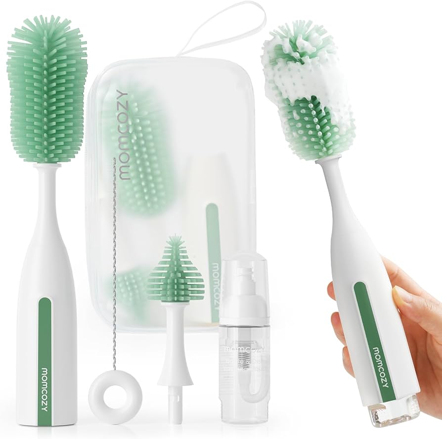 Momcozy Innovative Push-Press Design Bottle Brush Kit