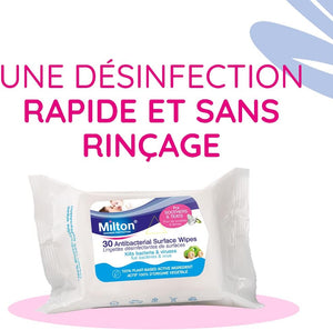 Milton Antibacterial Surface Wipes 30 Pack