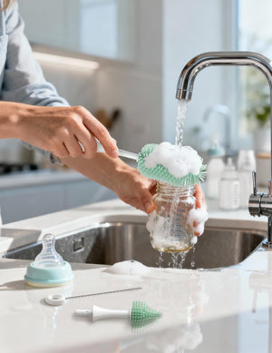 Momcozy Innovative Push-Press Design Bottle Brush Kit