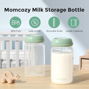 Momcozy Natural Baby Bottle, Wide-Neck, BPA Free Breast Milk Container