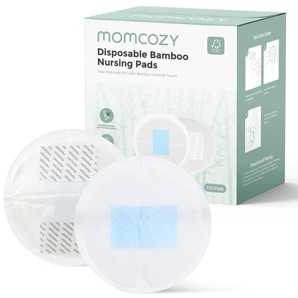Momcozy Bamboo Fiber Disposable Nursing Pads, 100% Natural Materials