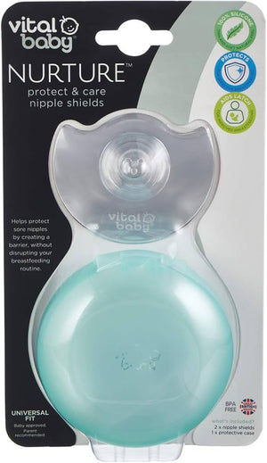 Vital Baby Protect & Care Nipple Shields 2Pk Universal Fit Breastfeeding Aid