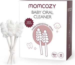 Momcozy Baby Tongue Cleaner & Oral Cleaner – 40 Disposable Baby Toothbrushes