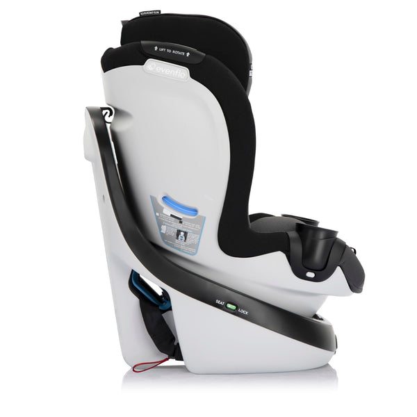 Evenflo® Revolve360™ Slim 2-in-1 Rotational Car Seat with SensorSafe™ obsidian black