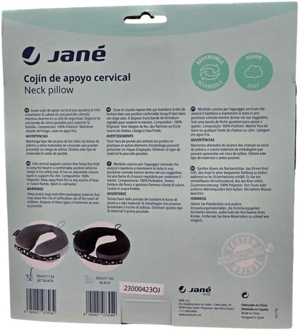 jane neck pillow  jet balck/grey xl 050318 t34