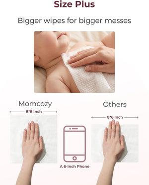 Momcozy Baby Wipes 99% Water Based, Unscented & Hypoallergenic