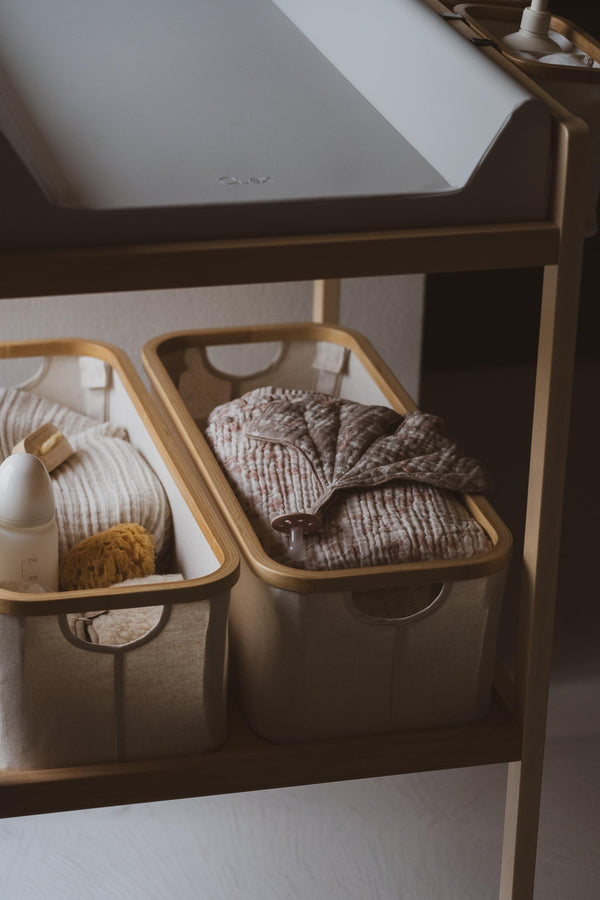 Quax Basket Beige/Naturel Changing Table, Nursery Storage