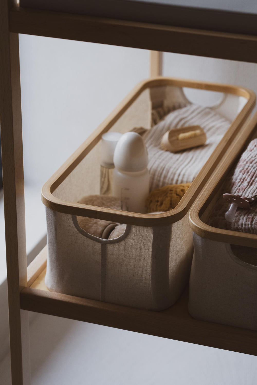 Quax Basket Beige/Naturel Changing Table, Nursery Storage