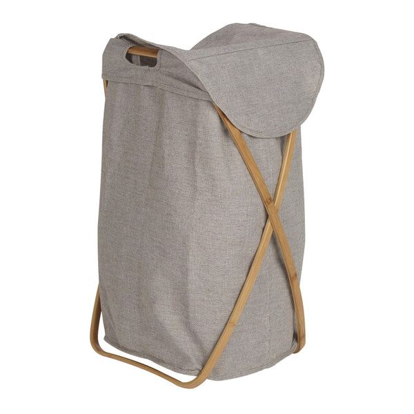Quax Basket For Laundry Grey Naturel Foldable Linen