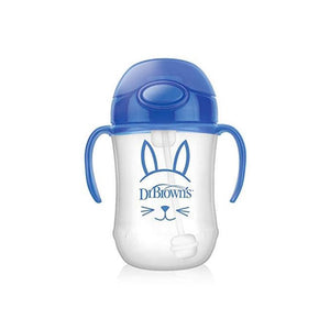 Dr. Brown's Straw Cup 270ml Blue Spill-Proof Sippy