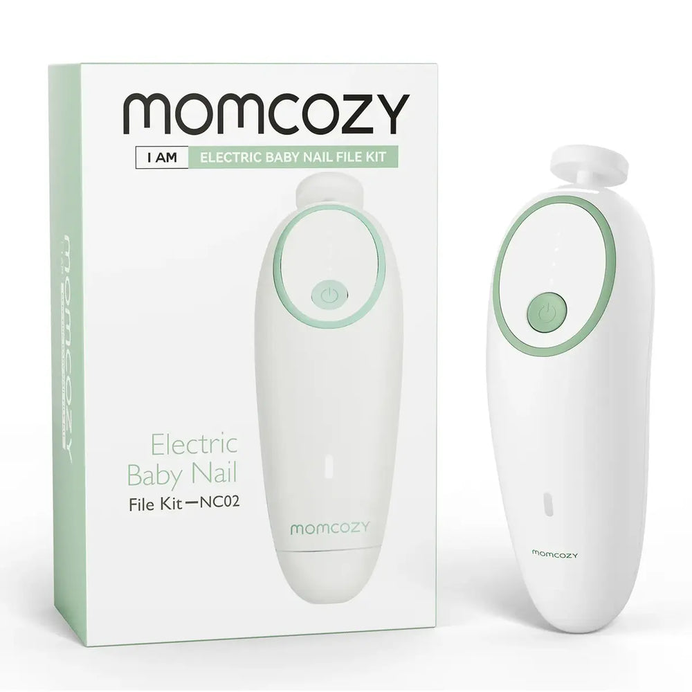 Momcozy Rechargeable Electric Baby Nail File – 7-in-1 Silent Trimmer with LED Night Light