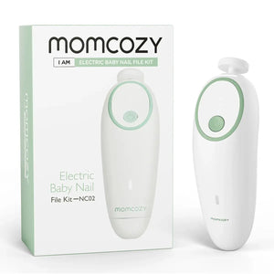 Momcozy Rechargeable Electric Baby Nail File – 7-in-1 Silent Trimmer with LED Night Light