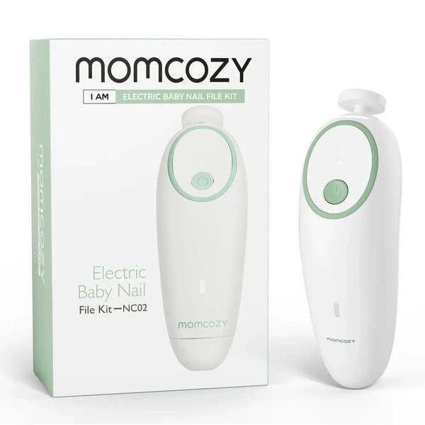 Momcozy Rechargeable Electric Baby Nail File – 7-in-1 Silent Trimmer with LED Night Light