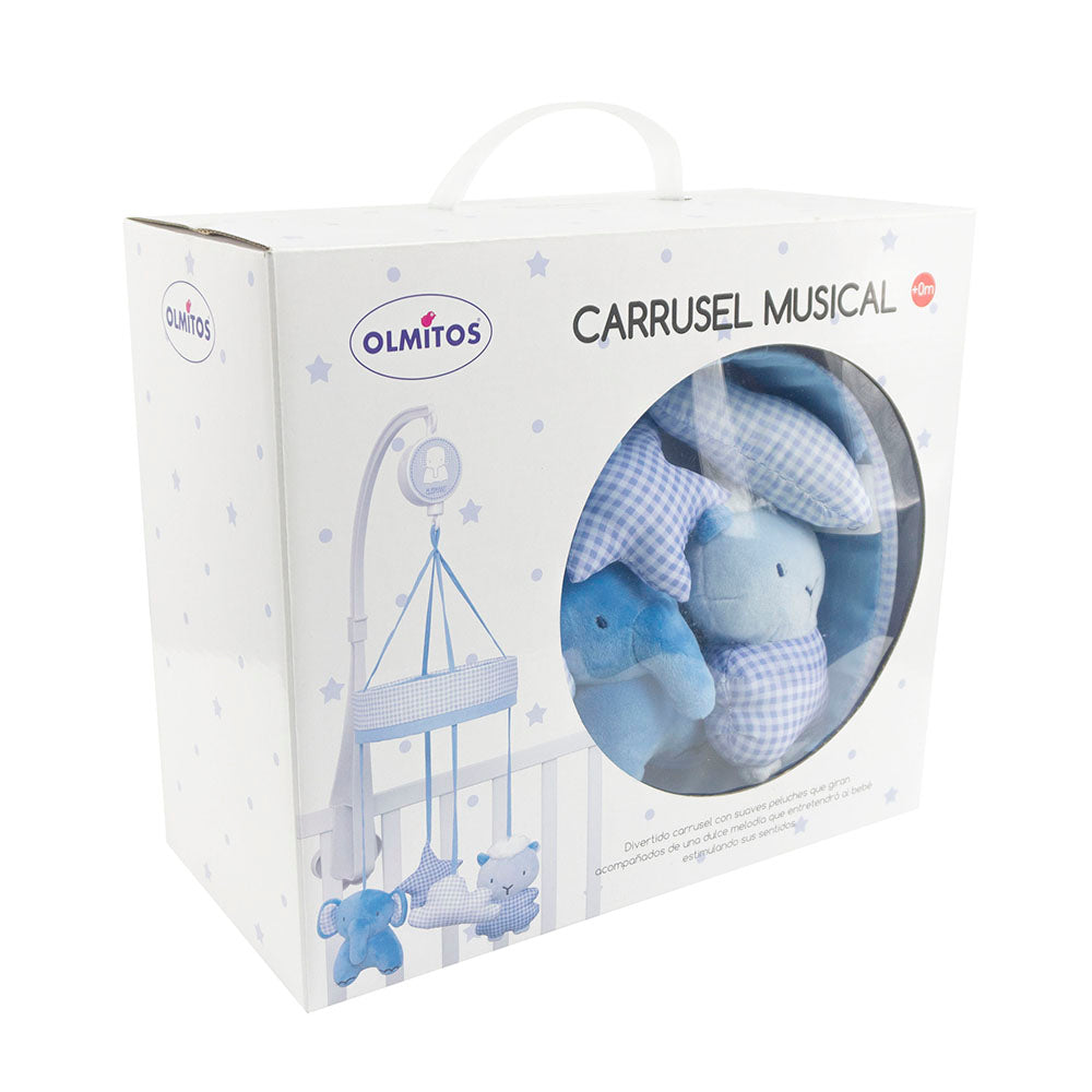 Olmitos Music Mobile Blue Elephant Nursery Toy