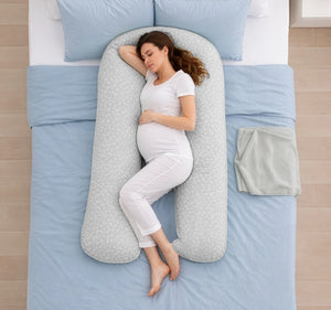 Babyjem Pregnancy Sleep Pillow Grey Flower