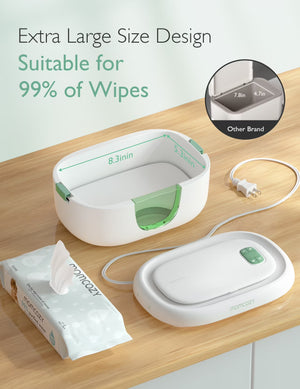 Momcozy Smart Baby Wipe Warmer – Top-Heating Dispenser with Built-in Night Light