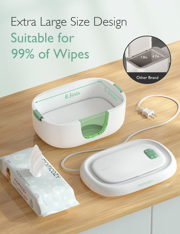 Momcozy Smart Baby Wipe Warmer – Top-Heating Dispenser with Built-in Night Light