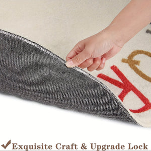 Baby Cashmere 160cm Round Letters Rug, Anti-Slip Kids Decor