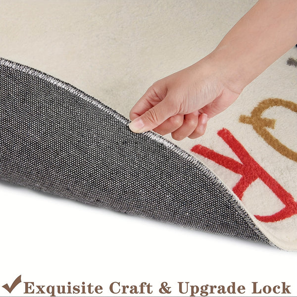 Baby Cashmere 160cm Round Letters Rug, Anti-Slip Kids Decor