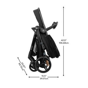 Evenflo Pivot Modular Travel System with LiteMax NXT Infant Car Seat | 6-in-1 Baby Stroller Latte Tan