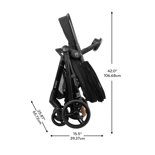 Evenflo Pivot Modular Travel System with LiteMax NXT Infant Car Seat | 6-in-1 Baby Stroller Latte Tan