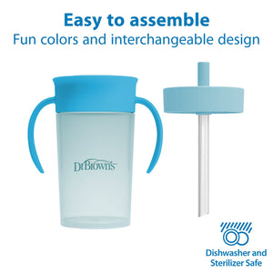Dr. Brown’s 360ml Straw Cup Set Blue