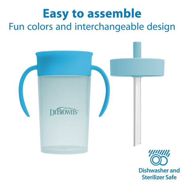 Dr. Brown’s 360ml Straw Cup Set Blue