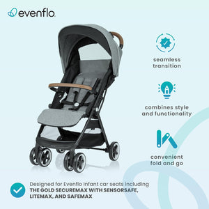 Evenflo® Gold Otto™ Self-Folding Stroller Moonstone Gray